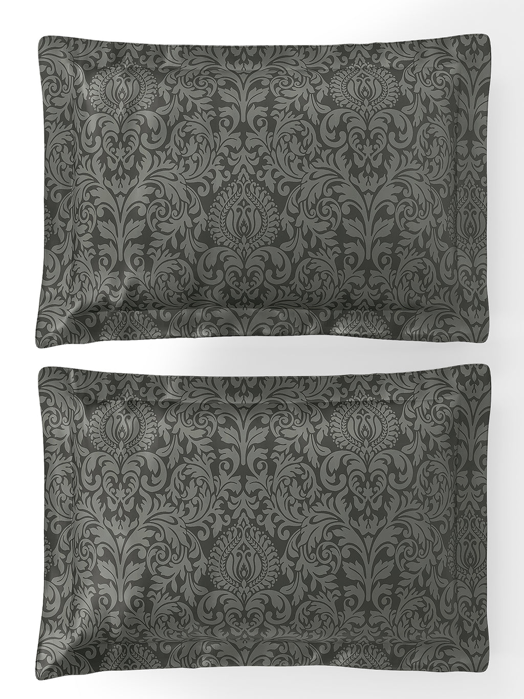 VALENCIA-CHARCOAL GREY KING BED SHEET SET