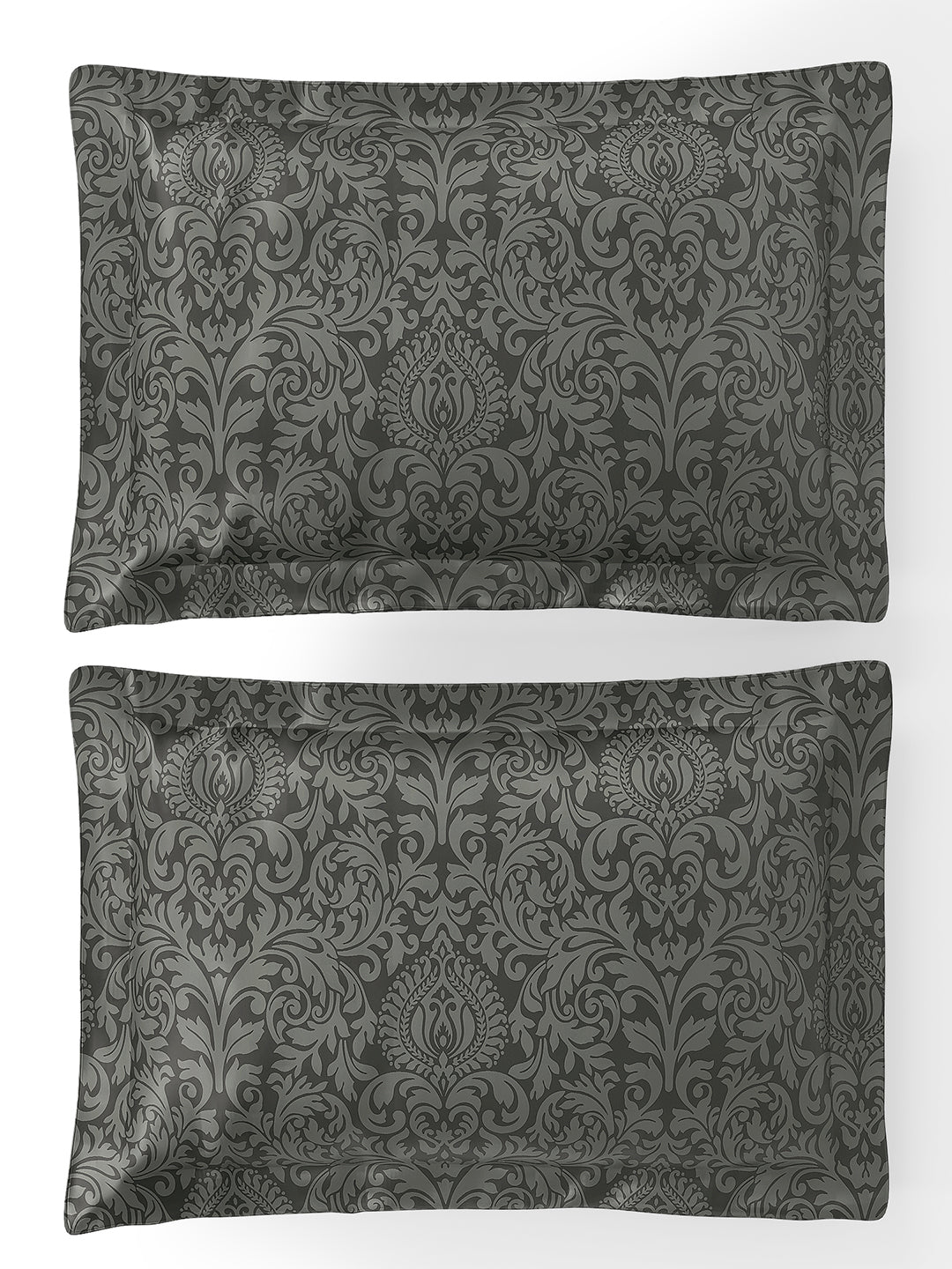 VALENCIA-CHARCOAL GREY KING BED SHEET SET