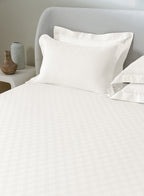 ARCADIA-BRIGHT WHITE KING BED SHEET SET