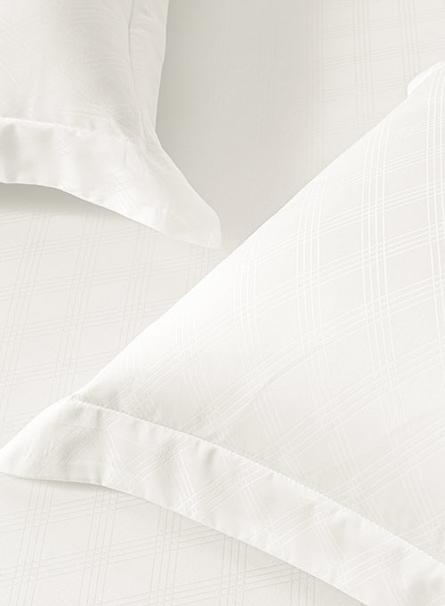 ARCADIA-BRIGHT WHITE KING BED SHEET SET