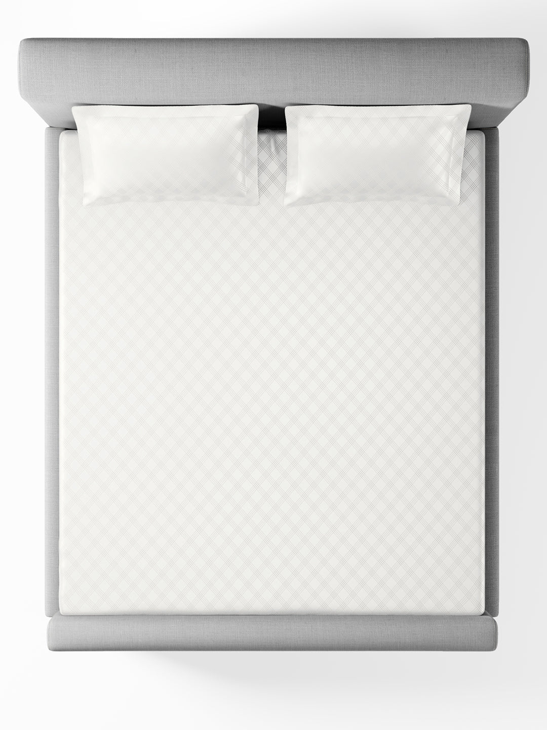 ARCADIA-BRIGHT WHITE KING BED SHEET SET