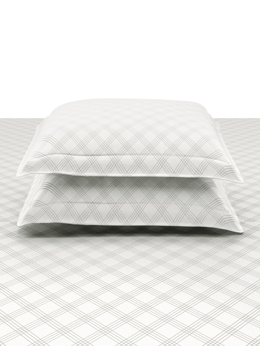 ARCADIA-BRIGHT WHITE KING BED SHEET SET
