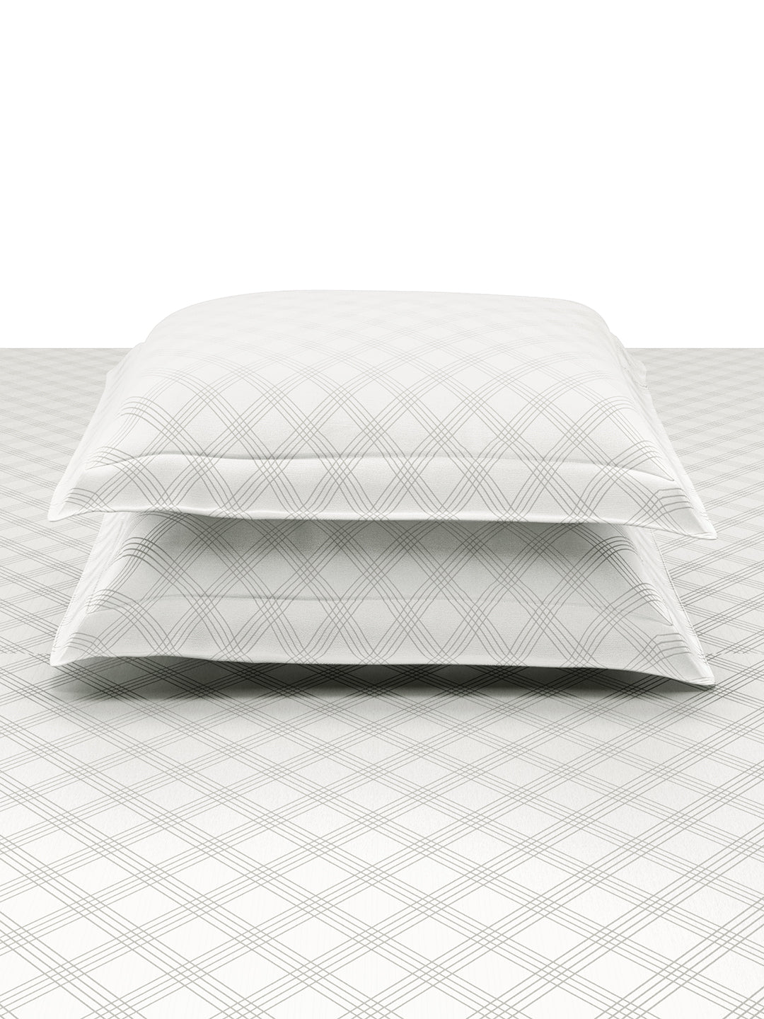 ARCADIA-BRIGHT WHITE KING BED SHEET SET