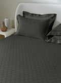ARCADIA-CHARCOAL GREY KING BED SHEET SET