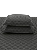 ARCADIA-CHARCOAL GREY KING BED SHEET SET