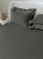 MILO-CHARCOAL GREY KING BED SHEET SET