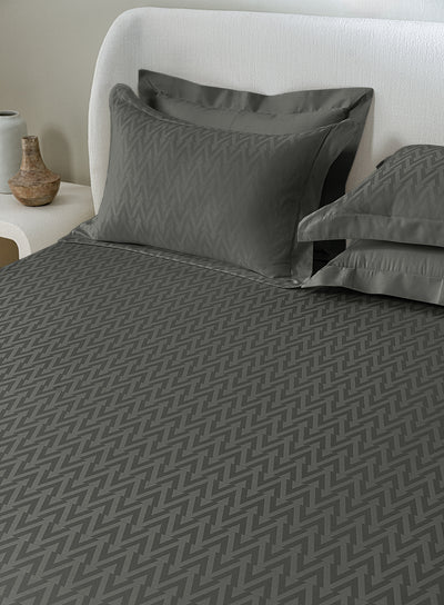 MILO-CHARCOAL GREY KING BED SHEET SET