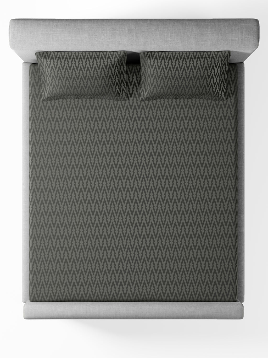 MILO-CHARCOAL GREY KING BED SHEET SET