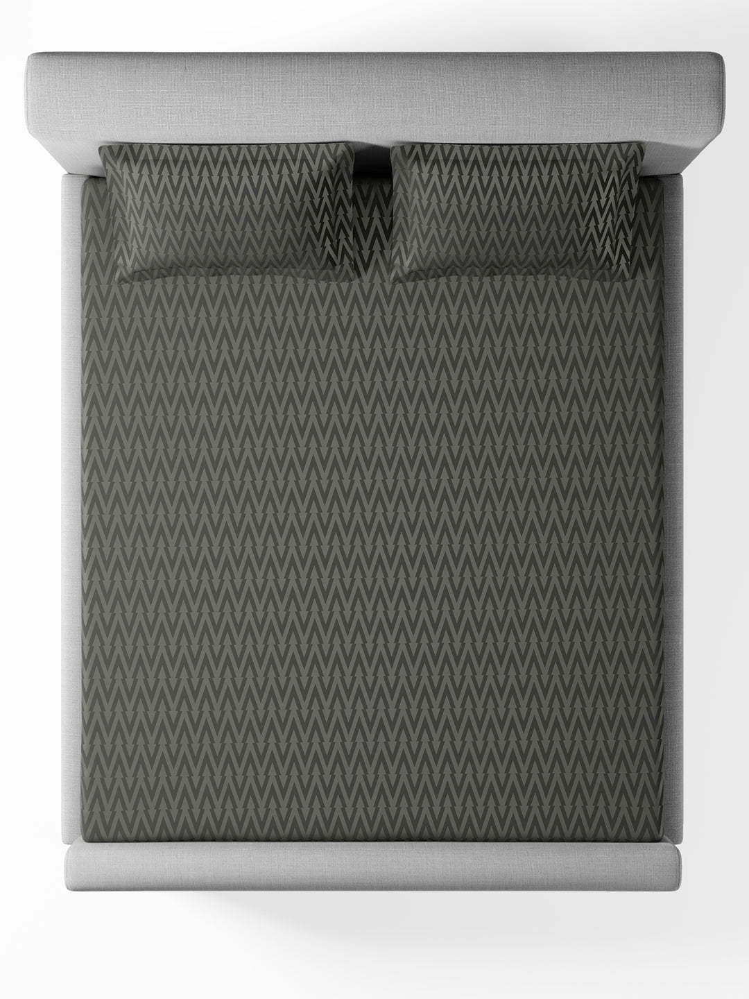 MILO-CHARCOAL GREY KING BED SHEET SET