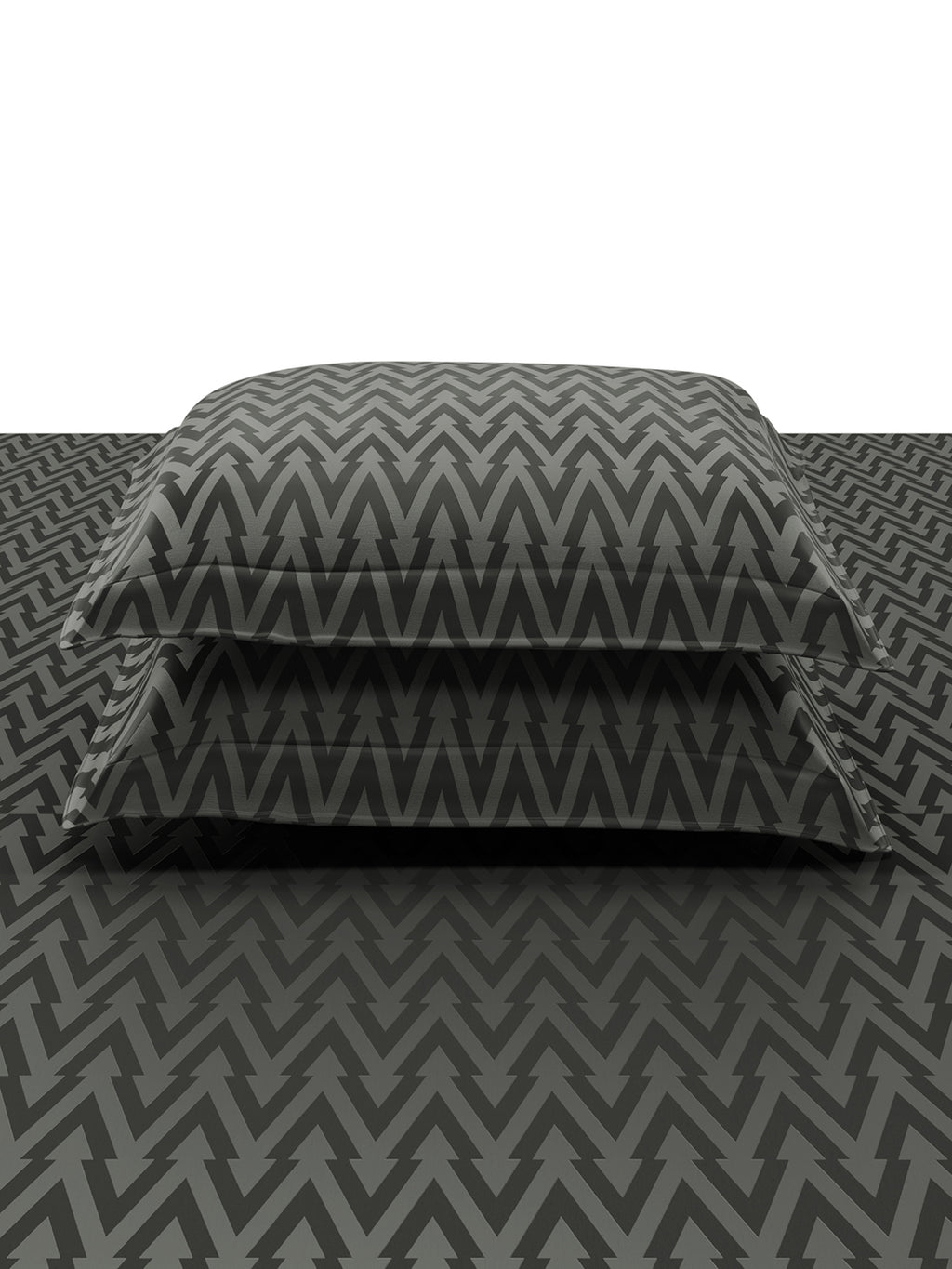 MILO-CHARCOAL GREY KING BED SHEET SET