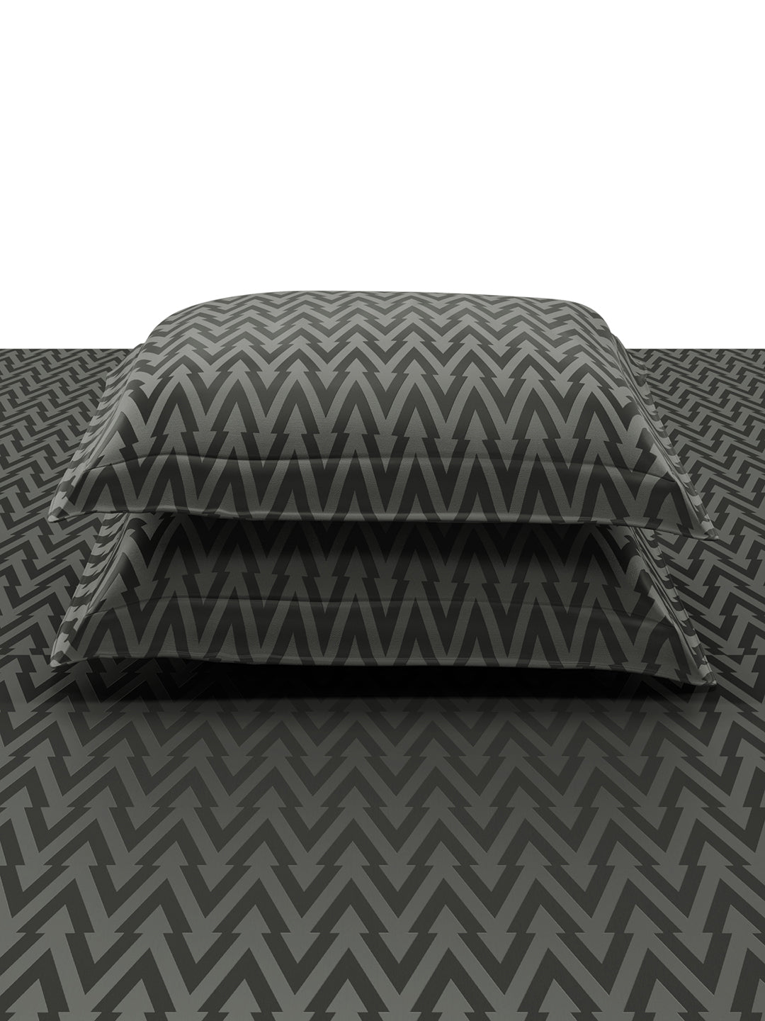 MILO-CHARCOAL GREY KING BED SHEET SET