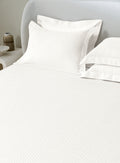 TESSA-BRIGHT WHITE KING BED SHEET SET