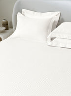 TESSA-BRIGHT WHITE KING BED SHEET SET