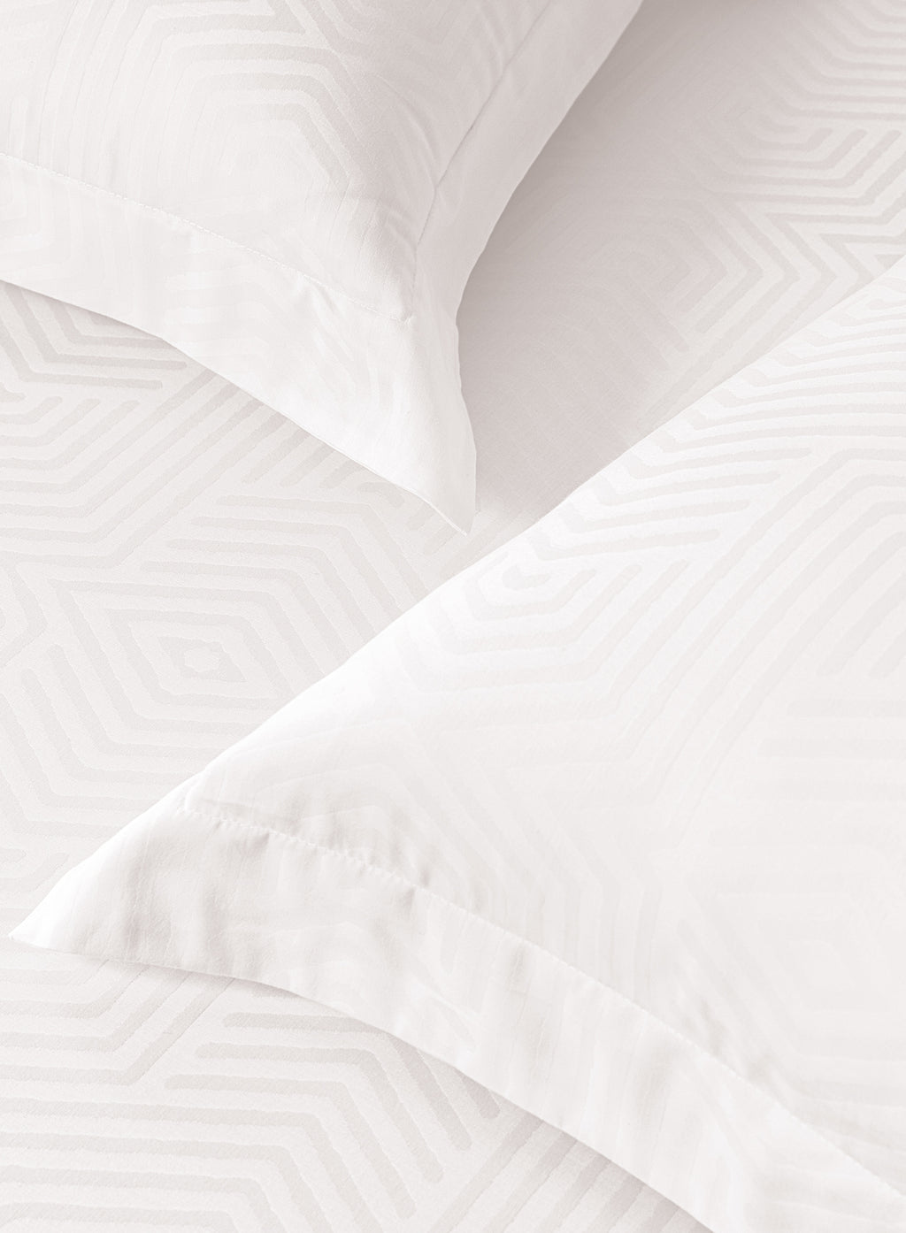 TESSA-BRIGHT WHITE KING BED SHEET SET