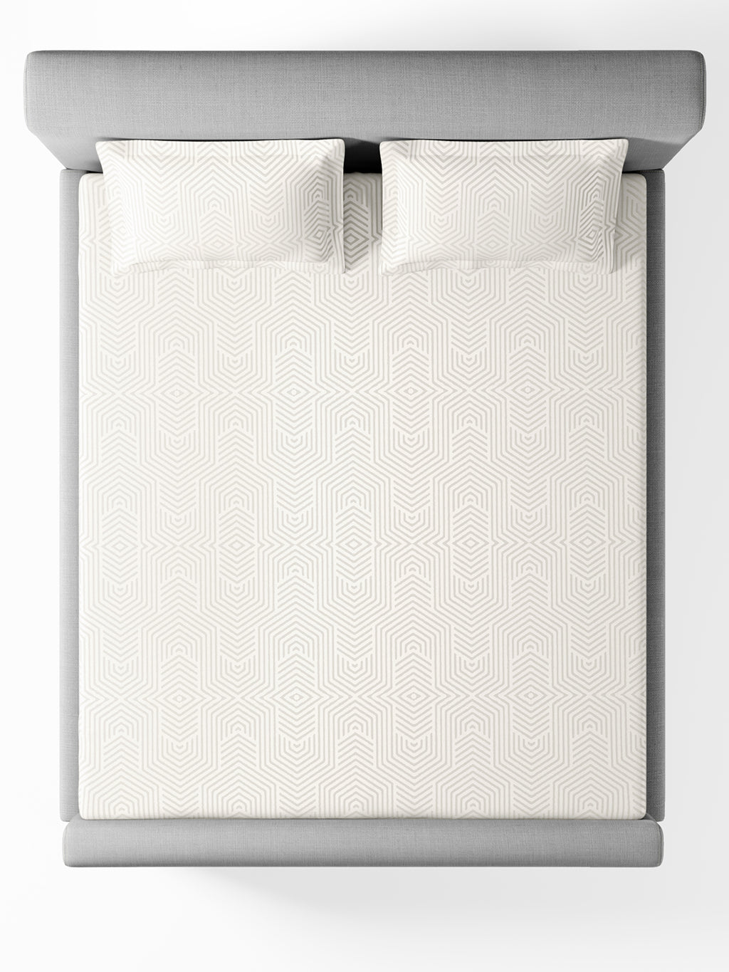 TESSA-BRIGHT WHITE KING BED SHEET SET
