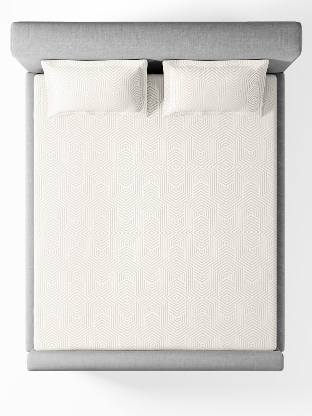 TESSA-BRIGHT WHITE KING BED SHEET SET