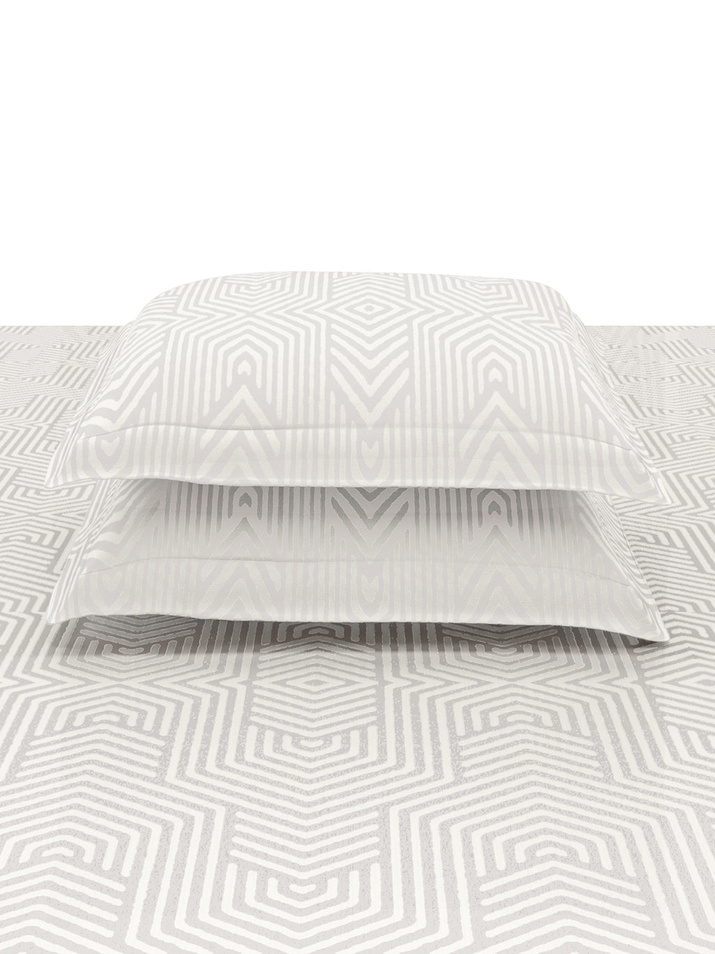 TESSA-BRIGHT WHITE KING BED SHEET SET