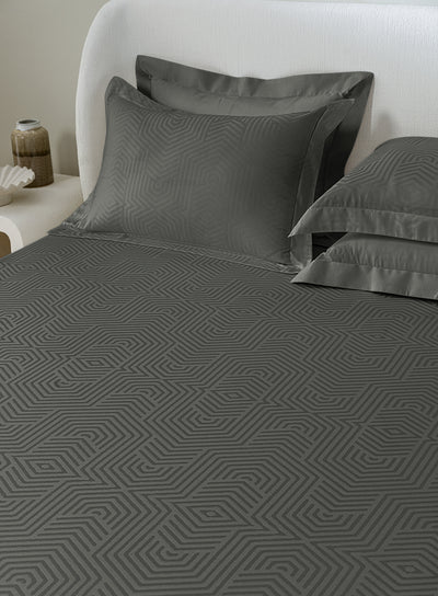 TESSA-CHARCOAL GREY KING BED SHEET SET