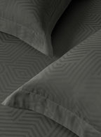 TESSA-CHARCOAL GREY KING BED SHEET SET