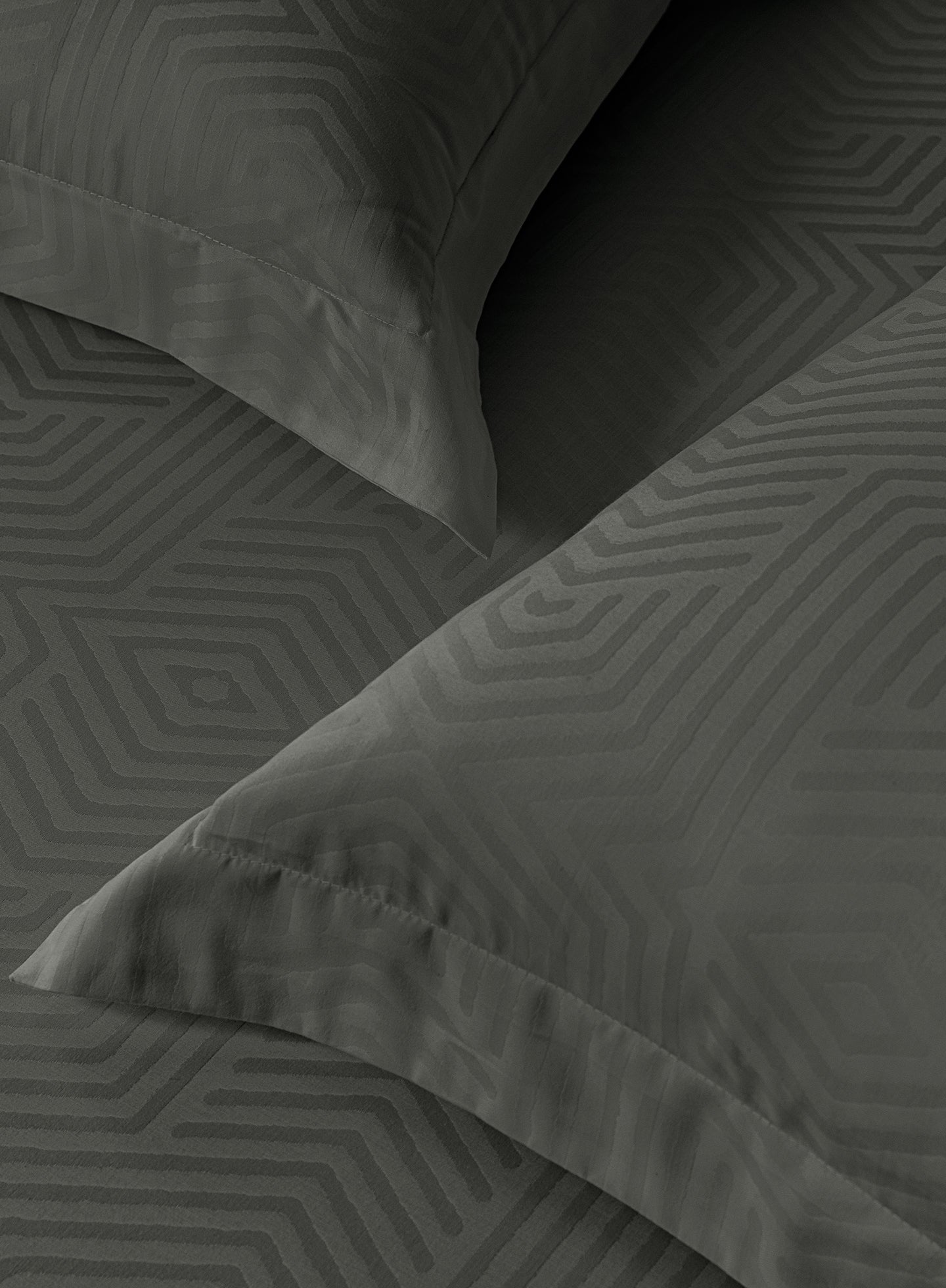TESSA-CHARCOAL GREY KING BED SHEET SET