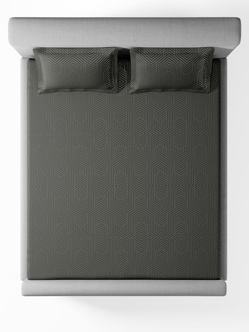 TESSA-CHARCOAL GREY KING BED SHEET SET