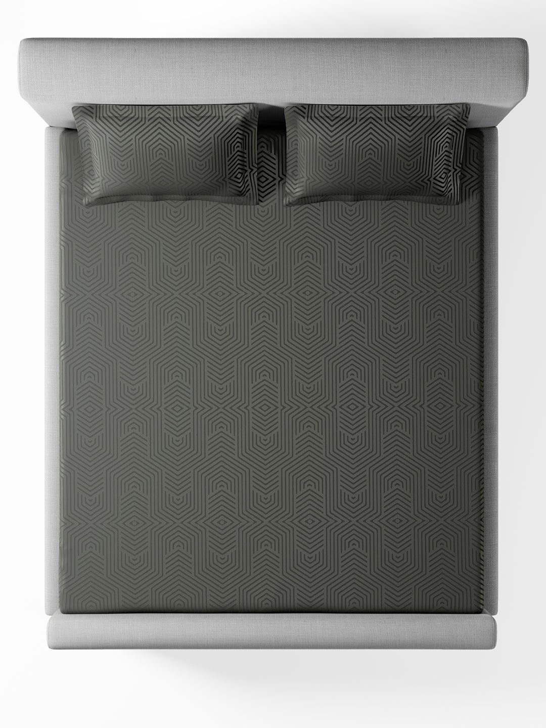TESSA-CHARCOAL GREY KING BED SHEET SET