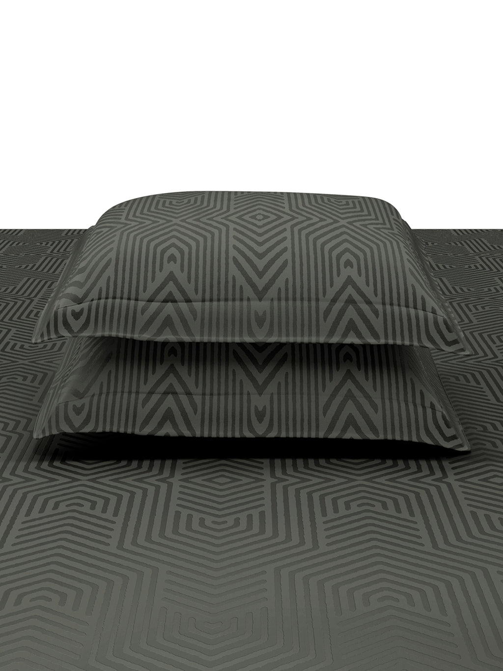 TESSA-CHARCOAL GREY KING BED SHEET SET