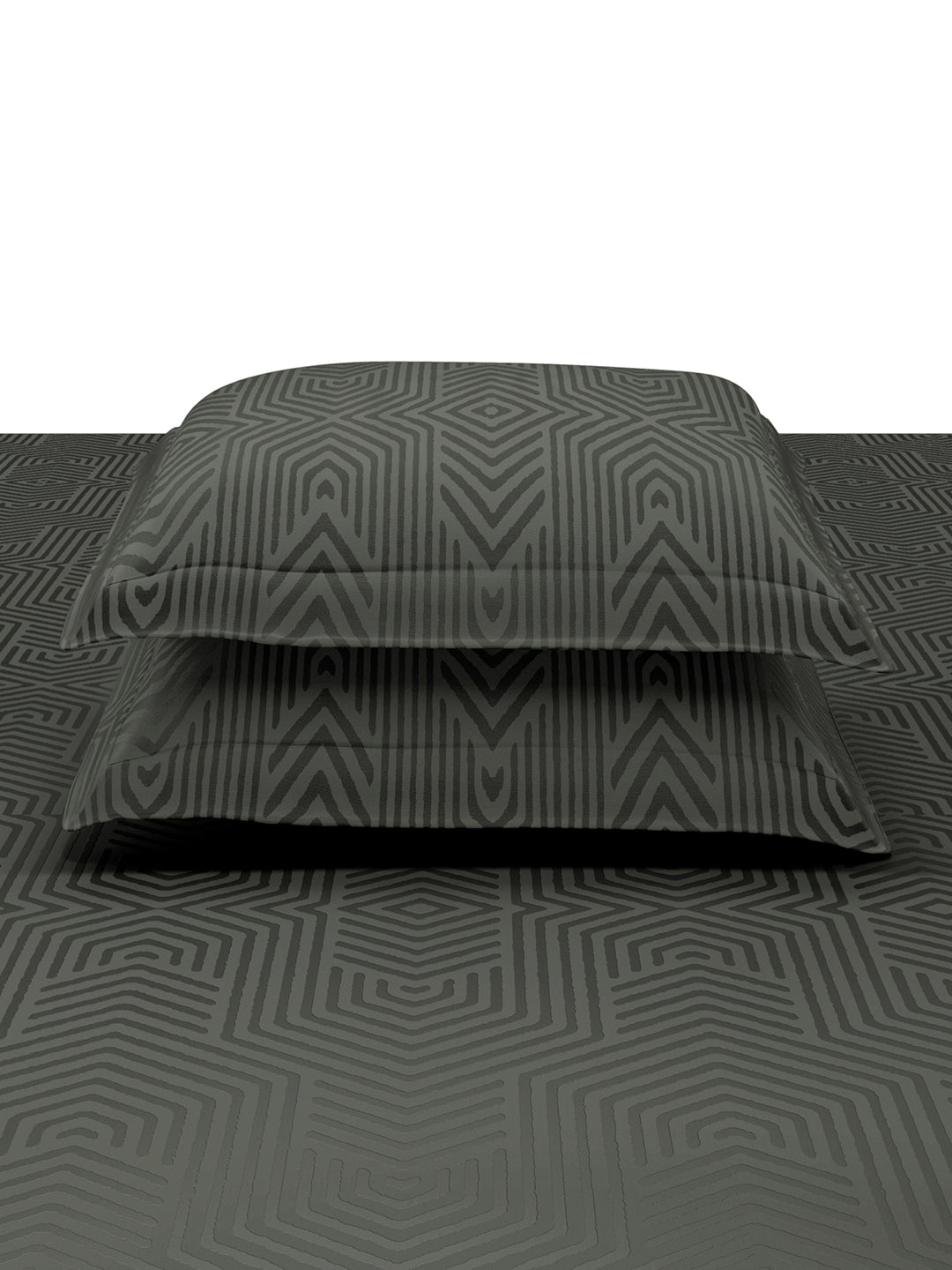 TESSA-CHARCOAL GREY KING BED SHEET SET