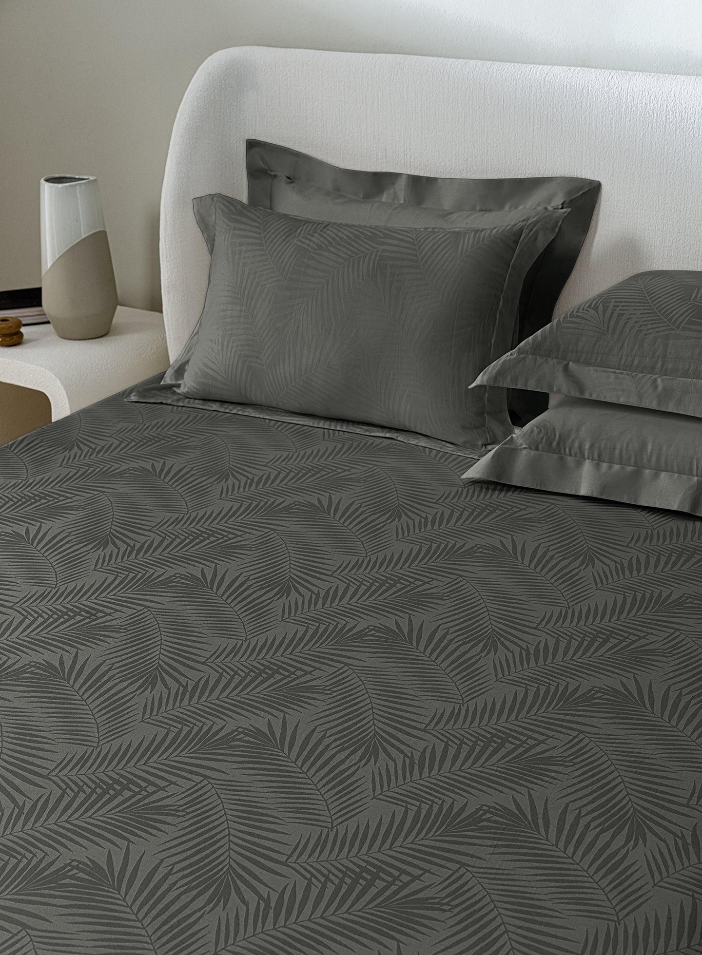 CALYPSO-CHARCOAL GREY KING BED SHEET SET
