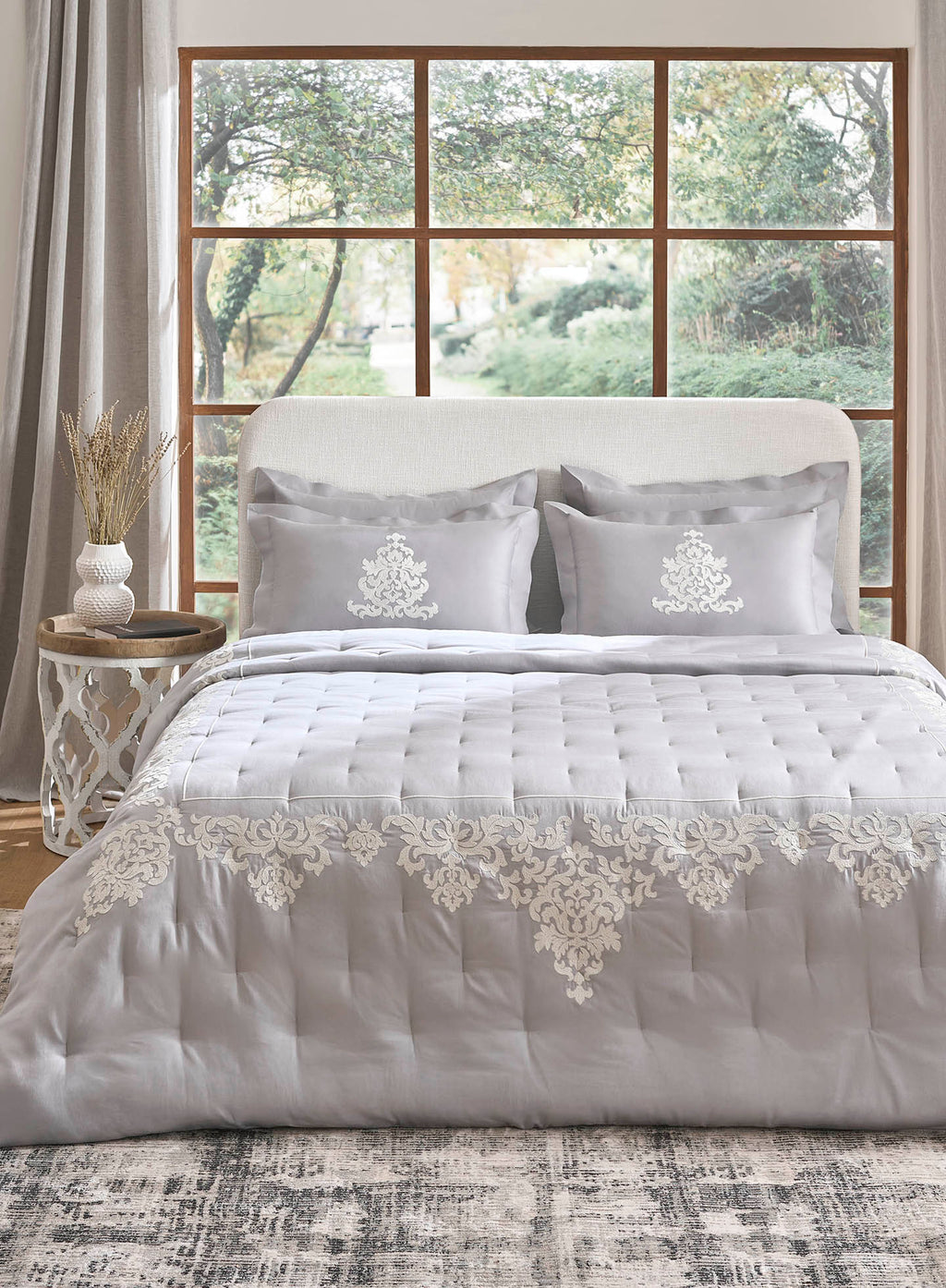 IMPERIAL-NEW GREY DOUBLE COMFORTER BEDDING SET