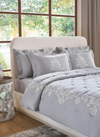 IMPERIAL-NEW GREY DOUBLE COMFORTER BEDDING SET