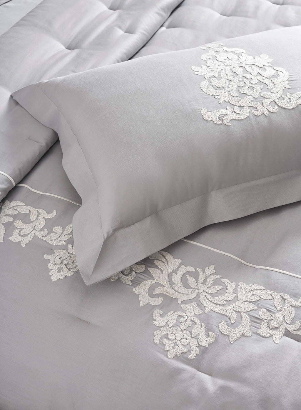 IMPERIAL-NEW GREY DOUBLE COMFORTER BEDDING SET