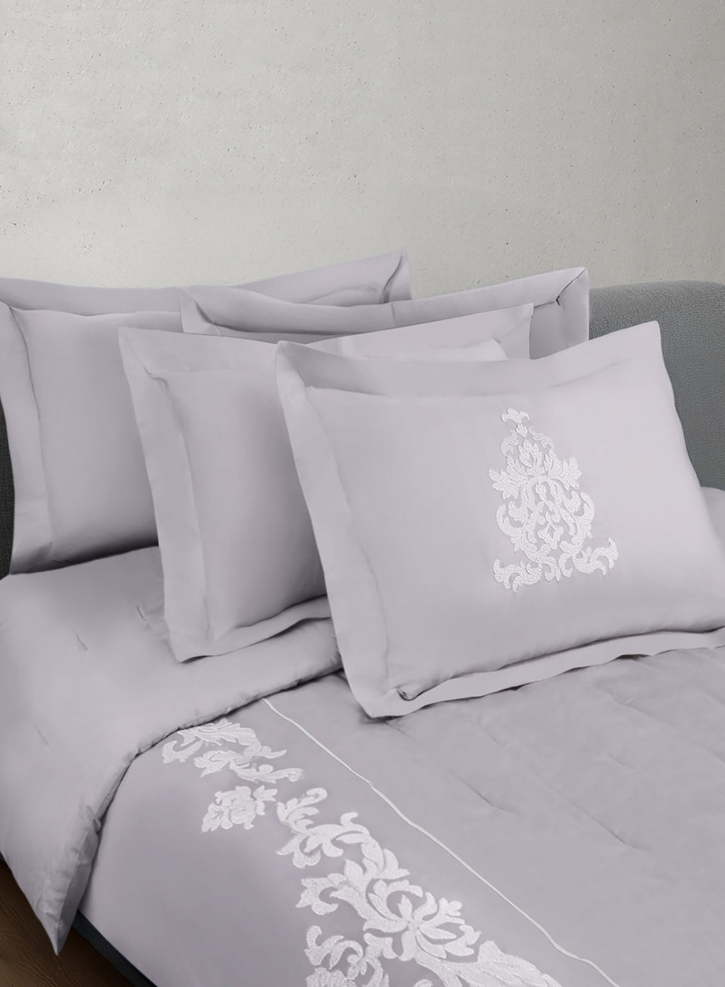 IMPERIAL-NEW GREY DOUBLE COMFORTER BEDDING SET