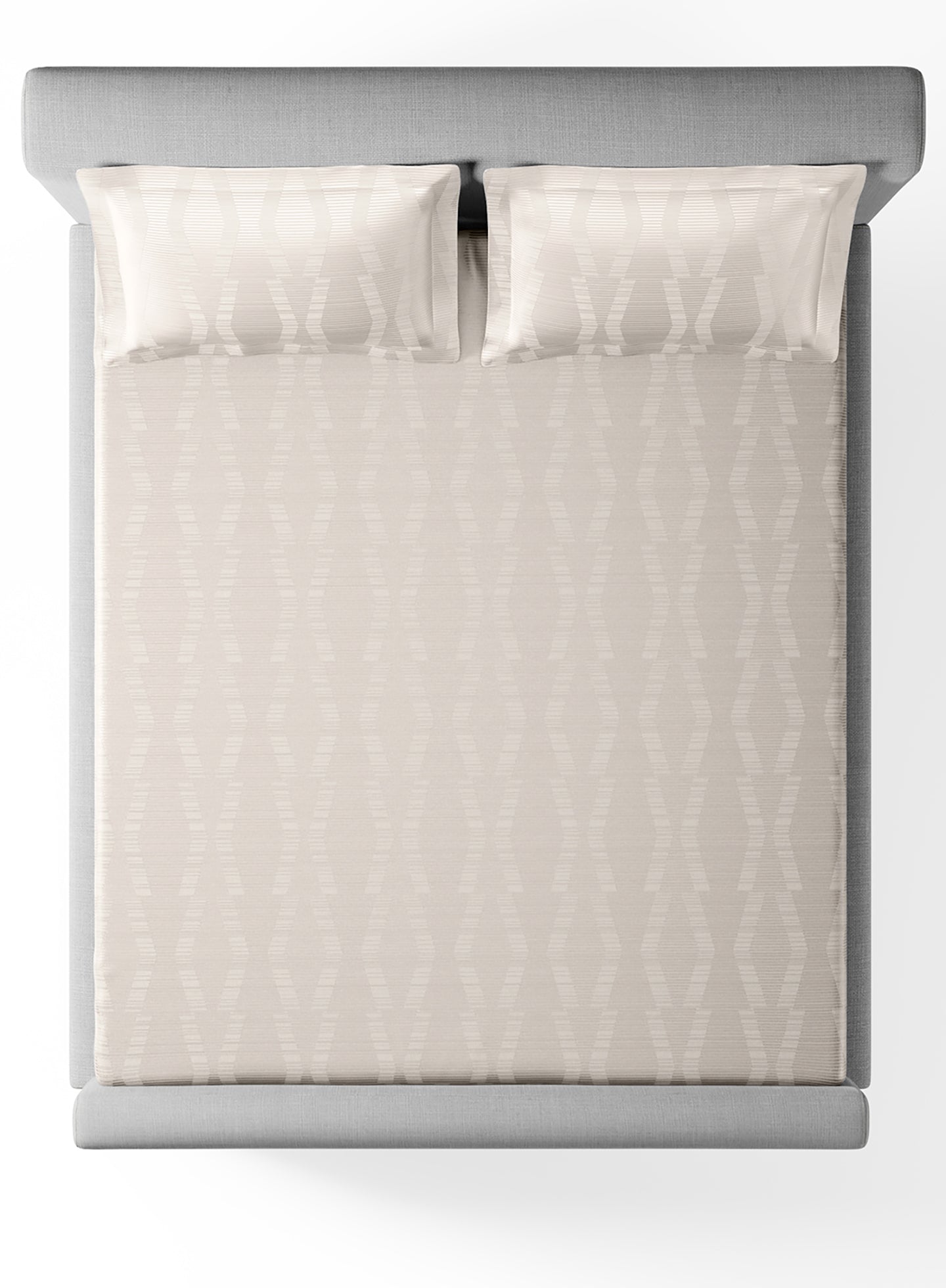 STREAK-BRIGHT WHITE KING BED SHEET SET