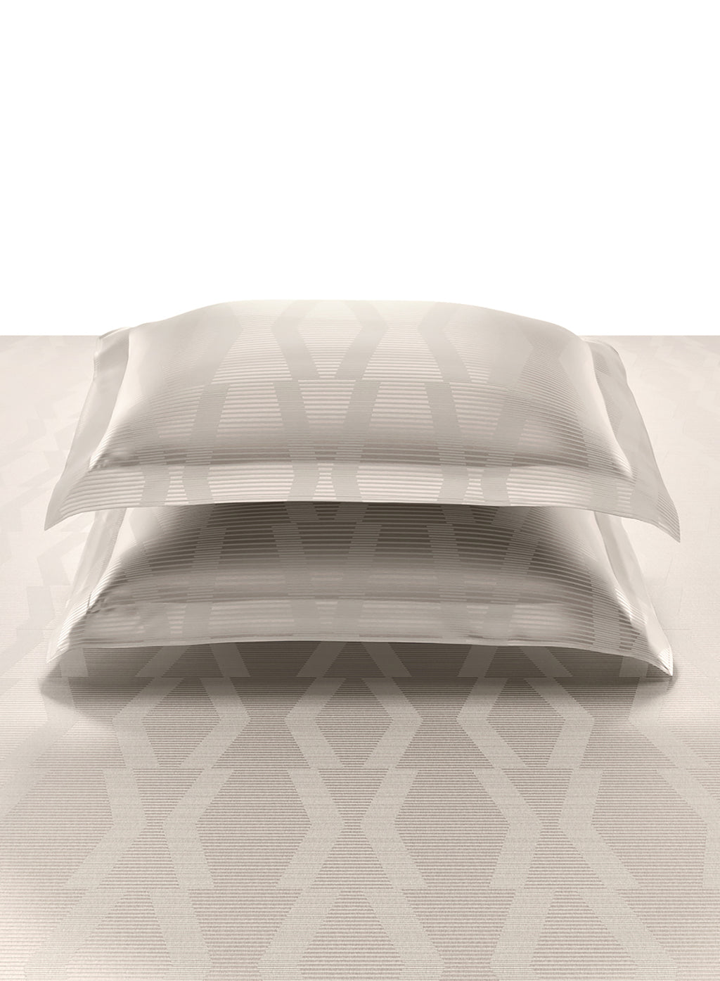 STREAK-BRIGHT WHITE KING BED SHEET SET