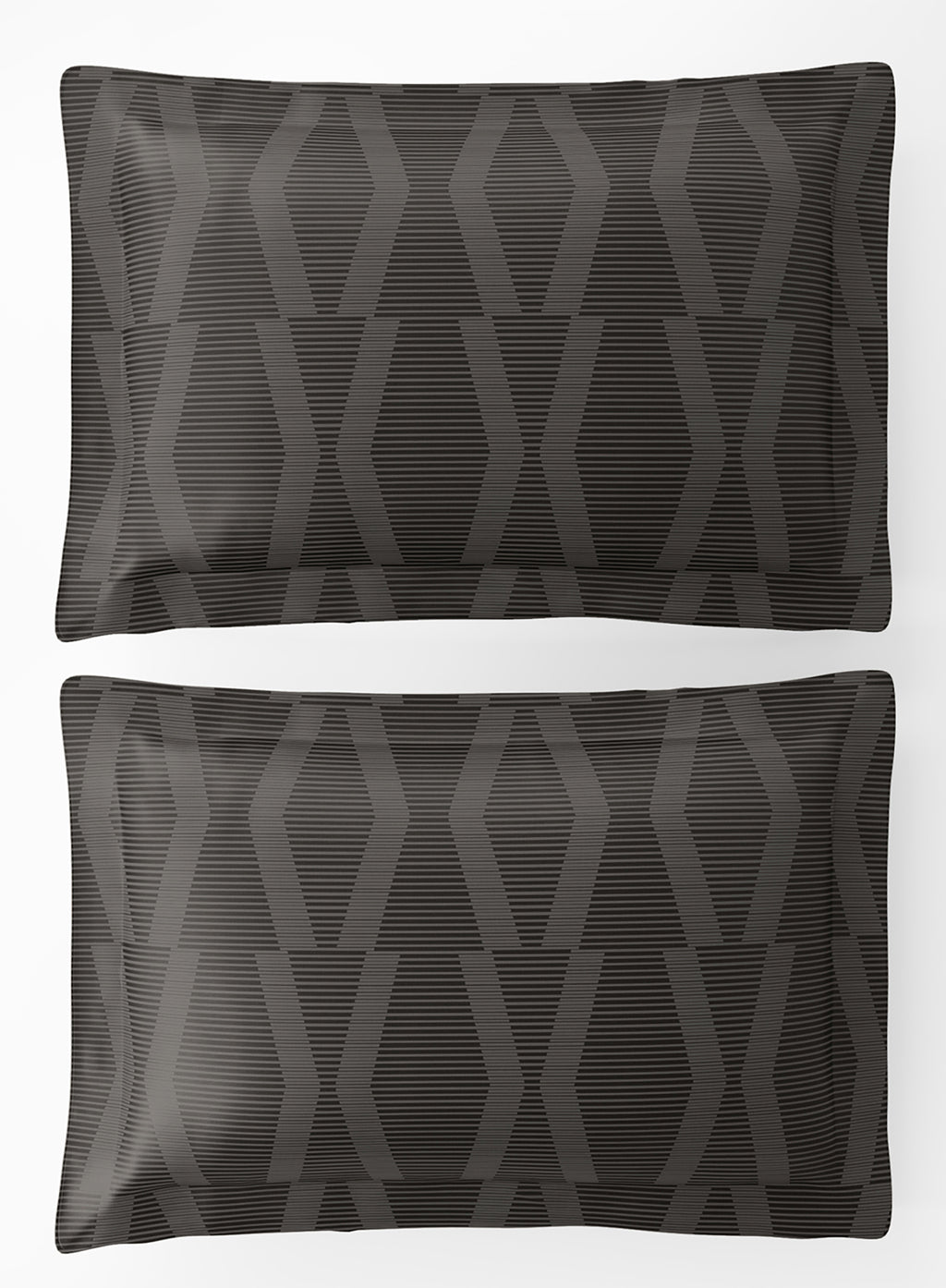 STREAK-CHARCOAL GREY KING BED SHEET SET