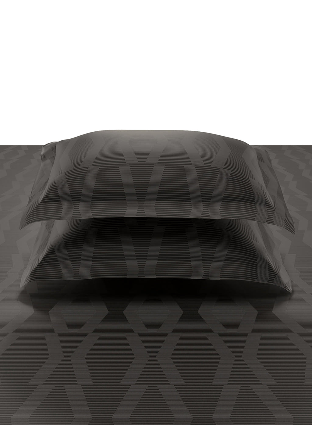 STREAK-CHARCOAL GREY KING BED SHEET SET