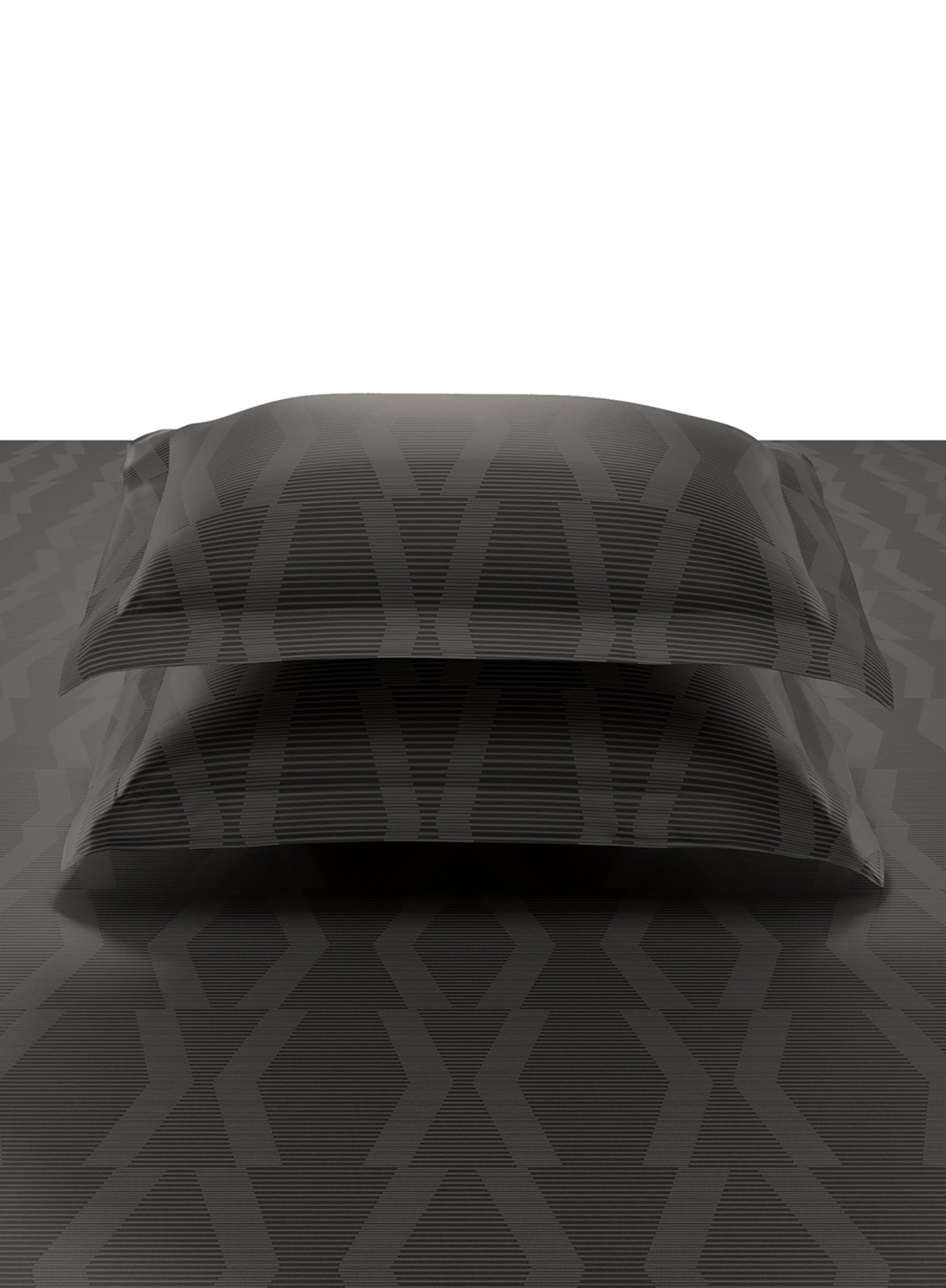 STREAK-CHARCOAL GREY KING BED SHEET SET