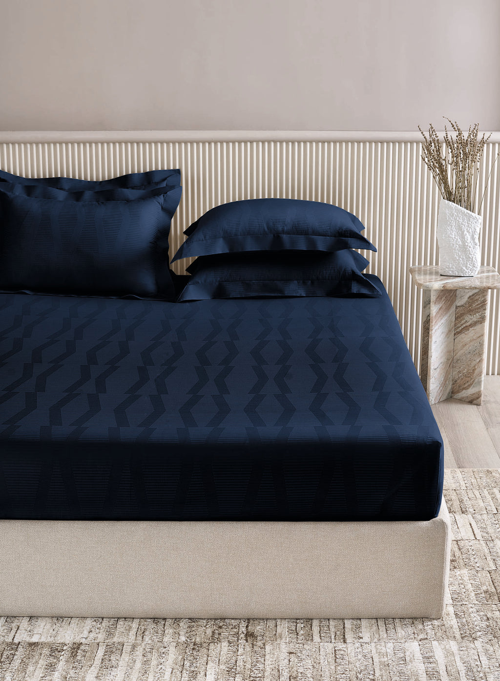 STREAK-BLUE OPAL KING BED SHEET SET