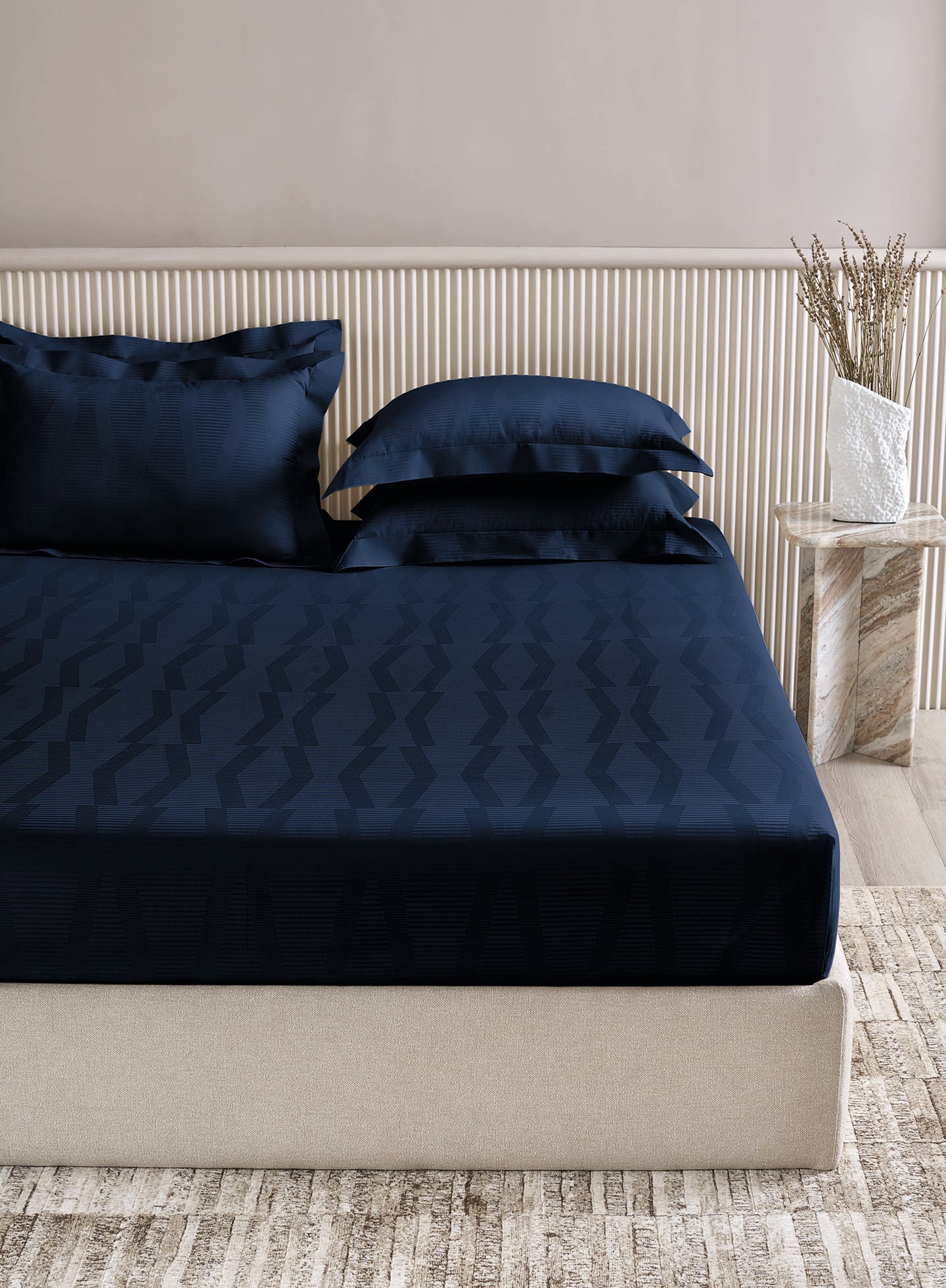 STREAK-BLUE OPAL KING BED SHEET SET
