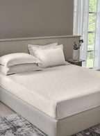 NEXUS-BRIGHT WHITE KING BED SHEET SET