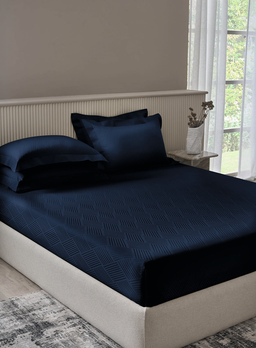 NEXUS-BLUE OPAL KING BED SHEET SET
