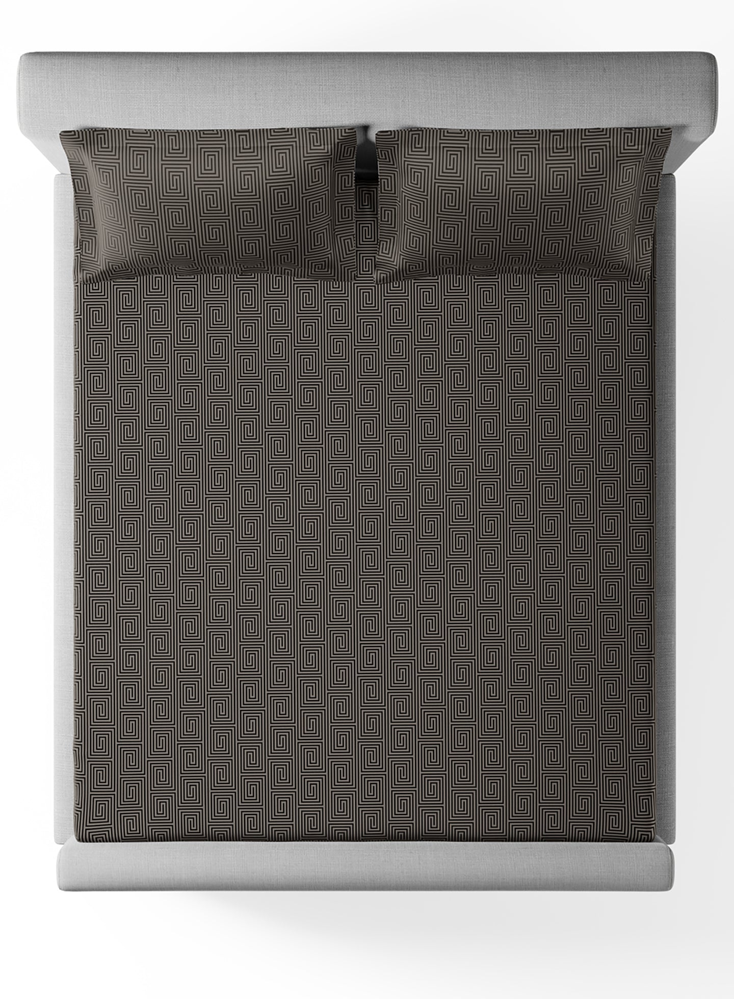 RAVEL-CHARCOAL GREY KING BED SHEET SET