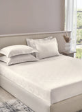 GRAFITTI-BRIGHT WHITE KING BED SHEET SET