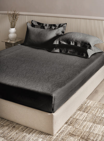 IMPERIA-CHARCOAL GREY KING BED SHEET SET