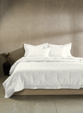 RUSKIN-BRIGHT WHITE DOUBLE COMFORTER BEDDING SET