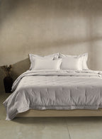 RUSKIN-LIGHT SILVER KING BED SHEET SET