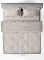 RUSKIN-LIGHT SILVER DOUBLE COMFORTER BEDDING SET