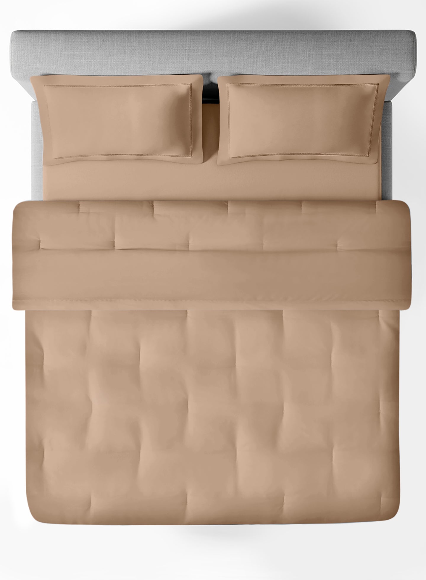 RUSKIN-ALMOND DOUBLE COMFORTER BEDDING SET