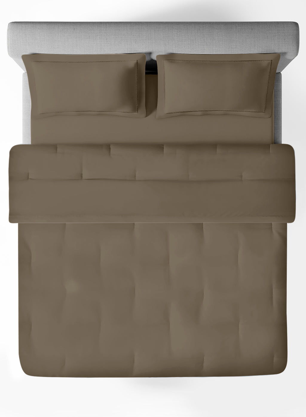 RUSKIN-TAUPE GREY DOUBLE COMFORTER BEDDING SET